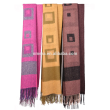 Manufacturer of Inner Mongolia spot wholesale pure wool scarf SWR0071autumn winter warm double-sided printing lady shawls